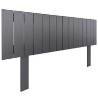 cabecero de madera reciclada dm estilo palet vertical con patas 145x115cm camas 145 - gris solido