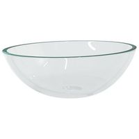 lavabo de vidrio transparente 50x37x14 cm vidaxl