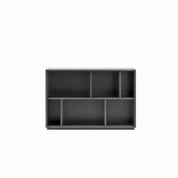 estanteria libreria en melamina grafito 80x119x32 cm