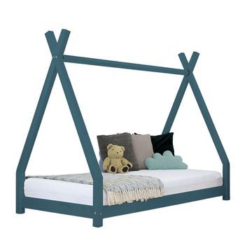 Cama Tipi Infantil Nakana 90 X 160 Verde Petróleo
