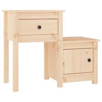 mesita de noche madera maciza de pino 795x38x655 cm vidaxl