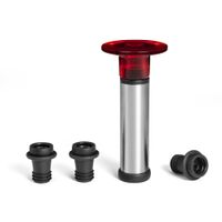 bomba de vacio para vino con 3 tapas acero abs y elastomero multicol