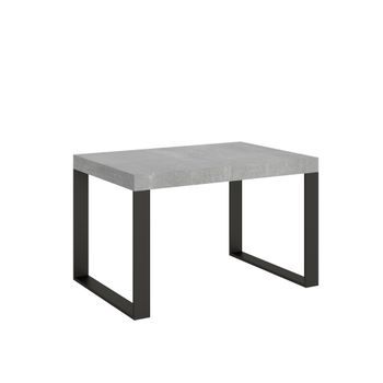 Mesa Extensible 140/400x90 Cm Tecno Premium Hormigón Con Patas Antracita