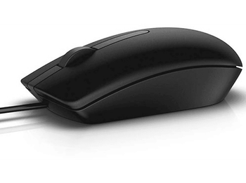 Ratón - Dell MS116, 1000DPI, USB, Óptico, Ambidextro, Negro
