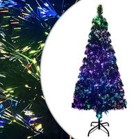 arbol de navidad  decoraciones de navidad artificial y soporte fibra optica verde 210 cm