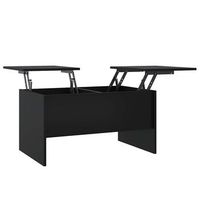 mesa de centro 80x50x425 cm madera - negro