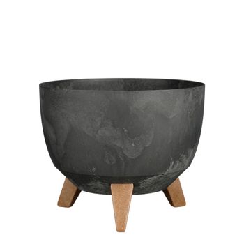 Jardinera doppio negro  h18.5xb29xl29cm