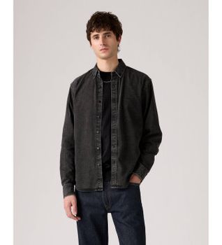 Levi's para hombre. A7210-0038 Camisa de Botones Authentic negro (S), Casual, Algodón, Manga larga