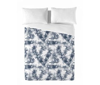 Sandal - funda nórdica estampada cama 135 - algodón extrasuave - incluye  1 funda de almohada - waves blue