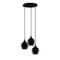 lampara de techo smoked-011 humo metal vidrio 40x40x114 cm