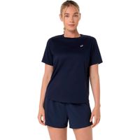 asics core  camiseta de running mujeres - azul oscuro