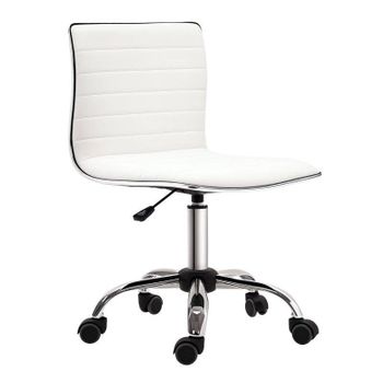 Silla de Escritorio Welltin T1008 sin Brazos Blanca Giratoria Altura Ajustable