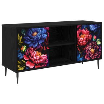 Mueble De Tv Kiel 102 X 33 X 51 Cm Roble Negro Vidaxl