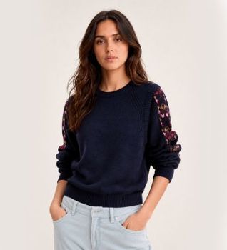 BA&SH para mujer. 1H26ELDA Jersey de lana Elda marino (38), Casual