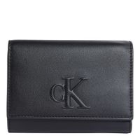 calvin klein cartera con logo esculpido negro lv04k1078g-ub1