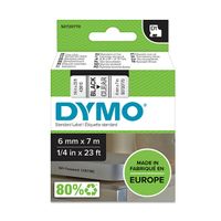 dymo s0720770  43610 cinta negro sobre transparente 6mm original