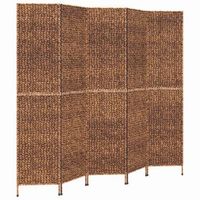 biombo de 5 paneles jacinto de agua marron 205x180 cm vidaxl