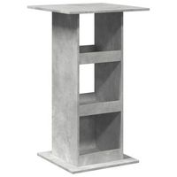 mesa alta bar con almacenaje madera gris hormigon 60x60x102 cm