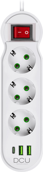 REGLETA DCU 3 TOMAS + 3 PUERTOS USB 10.5W