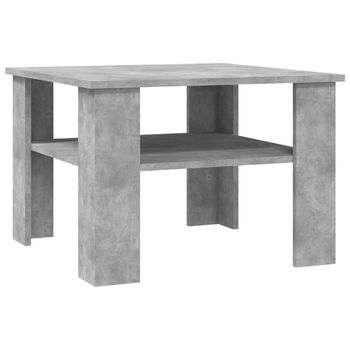 Mesa De Centro，mesa Auxiliar，mesa De Café Madera Contrachapada Gris Hormigón 60x60x42 Cm