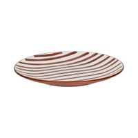 plato de postre de porcelana naranja oscuro