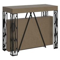consola extensible 90x40196 cm kerpa small gris paloma estructura antracita