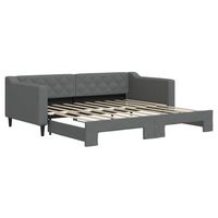 sofa cama nido tela gris oscuro 90x190 cm vidaxl