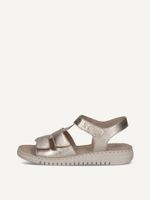 caprice heeled sandal metallic made of leather without heel size 42