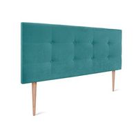 cabecero de tela aqualine capitone 145x115cm con patas camas 135140 - turquesa