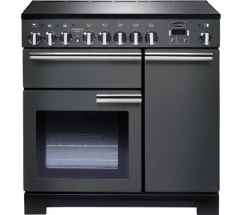 RANGEMASTER Professional Deluxe 90 Electric Induction Range Cooker - Slate & Chrome