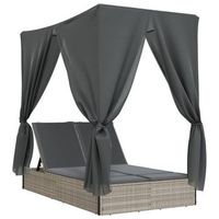 114x200x196 cm ratan - gris