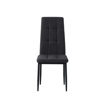 Set De 4 Sillas De Comedor Tapizadas Leonor Gris Oscuro