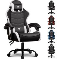 silla gaming gtplayer blanco soporte lumbar reposacabezas ajustable