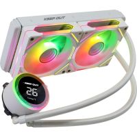 refrigerador liquido keep out xwc-240 pro blanco 2x12cm argb display temp cpu