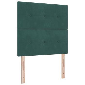 Cabecero，panel De Cabecero Led Con Tiras Led Manual Verde 90 Cm Terciopelo