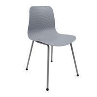 silla de diseno moderno fabricada en polipropileno para comedor - 80 x 445 x 54 cm - gris