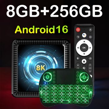 Android 16 Q19 2026, TV Box Inteligente 8K, RAM 4GB/8GB, ROM 128GB/256GB, Asistente de Google, Bluetooth 6.0, Wifi6, Reproductor Multimedia de Transmisión Rápida