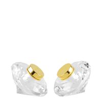 salero y pimentero cristal 7 cm dorado