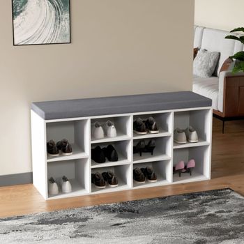 Armario zapatero mdf, laminado blanco