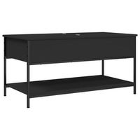 mesa de centromesa auxiliarmesa de cafe madera de ingenieria y metal negro 100x50x50 cm