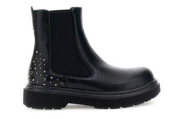 botines de mujer con micro tachuelas en la parte trasera black