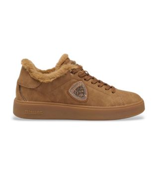 Blauer para mujer. F6VICTORY01 Zapatillas Victory cognac (41), Marrón, Plano, Cordones, Casual
