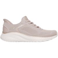 skechers zapatillas zapatilla deportiva slip-ins bobs squad chaos beig para mujer