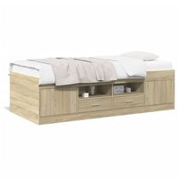 tumbona de jardin  silla  sillon exterior con cajones madera ingenieria roble sonoma 75x190 cm cfw239279