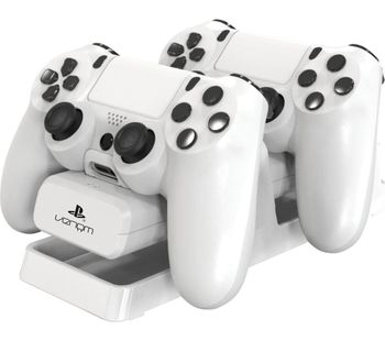 VENOM VS2730 PS4 Dual Charging Stand - White, White