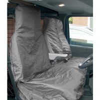 heavy duty waterproof van  seat protector - grey single seat  twin cab seat