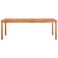 mesa de jardin  mesa de exterior madera maciza de acacia 215x90x74 cm