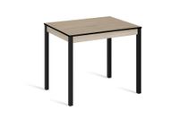 mesa de cocina alta fija 110x70 cm roble pata negro