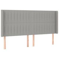 cabecero cama  panel de cabecera con orejas de tela gris claro 183x16x118128 cm