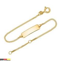14k pulsera de oro id pulsera de oro 16cm